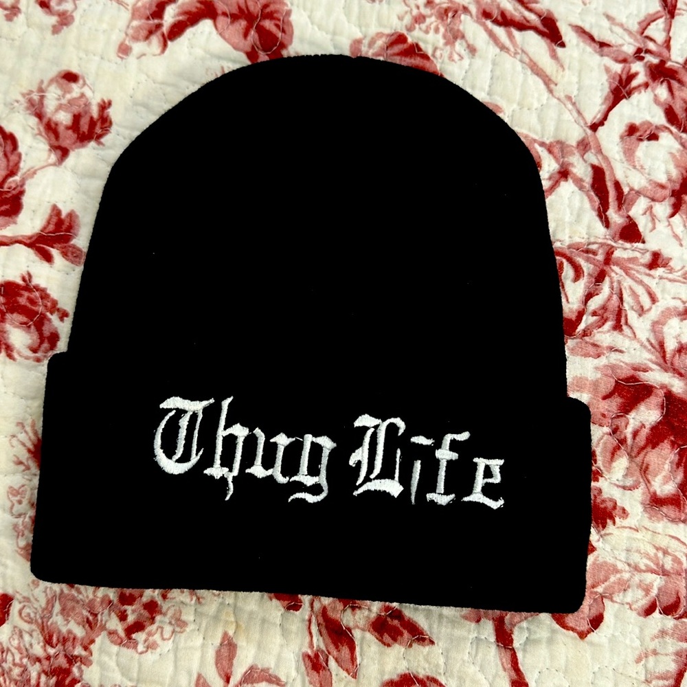 Super cute “Thug Life” beanie
